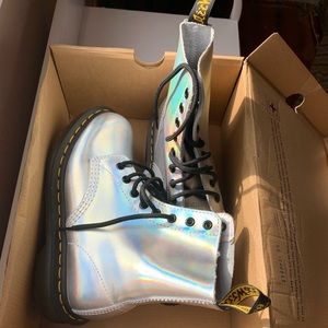 Dr. Martens Silver Lazer boots